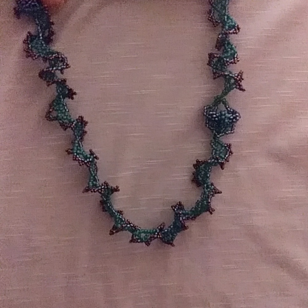 Laced Beaded  Necklace